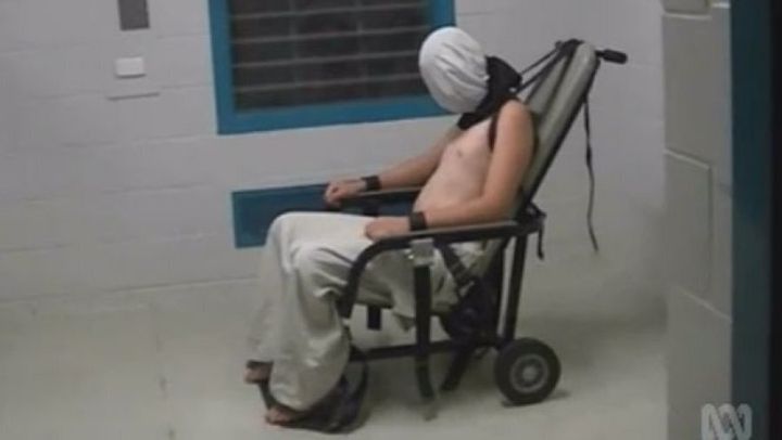 Dylan Voller was strapped to a restraint chair for hours, footage shown by the ABC's Four Corner's revealed on Monday