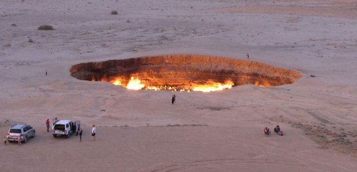 Known as 'The Gateway to Hell,' this burning gas crater is in the heart of Turkmenistan's Karakum desert.