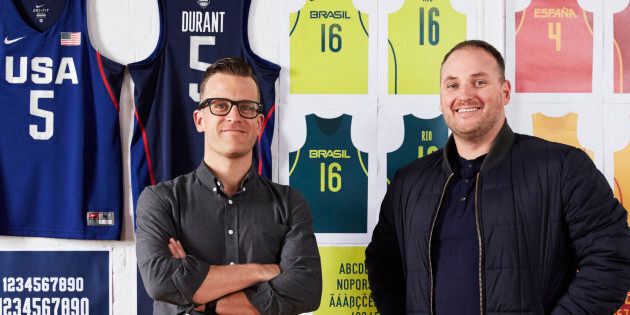 SouthWestWest creative director Andy Sargent and director of strategy Jonathan Price designed typography for the USA, Brazilian and Spanish basketball team uniforms.