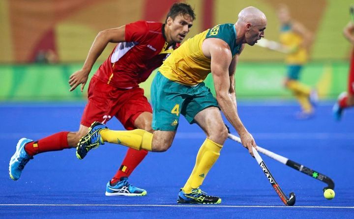 Australian hockey player Glenn Turner in action in Rio.