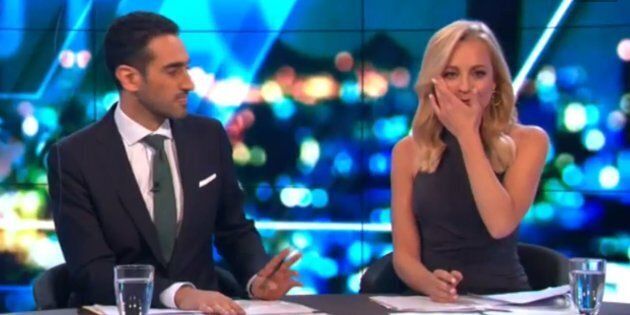 Bickmore became teary-eyed at the desk as she announced the milestone.