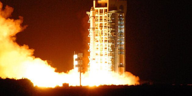 China's quantum satellite - nicknamed Micius after a 5th century BC Chinese scientist - blasts off from the Jiuquan satellite launch centre in China's northwest Gansu province on August 16, 2016.China launched the world's first quantum satellite on August 16, state media reported, in an effort to harness the power of particle physics to build an 'unhackable' system of encrypted communications. / AFP / STR / China OUT (Photo credit should read STR/AFP/Getty Images)