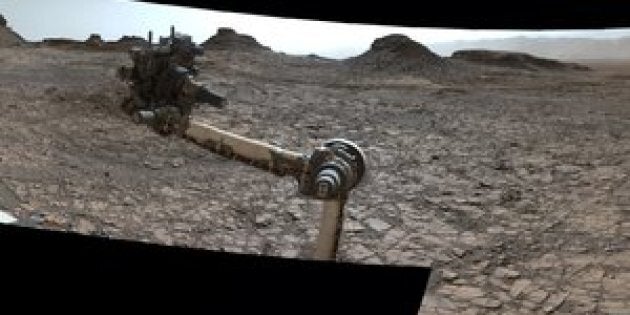 Parorama taken on the surface of Mars by NASA's Curiosity rover.