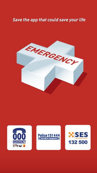 The title page of the app Emergency+, which was released in December 2013.