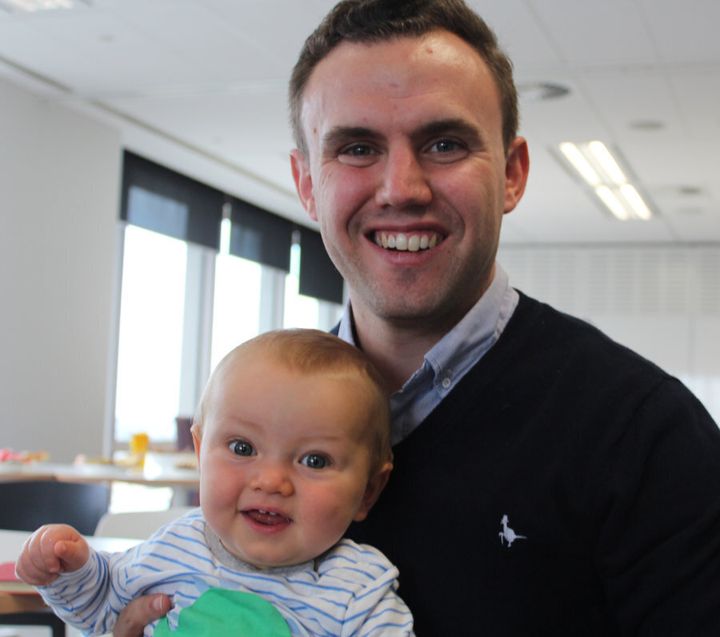 Unilever employee Paul Connell takes advantage of the company's flexible work policy so he can look after his young son.