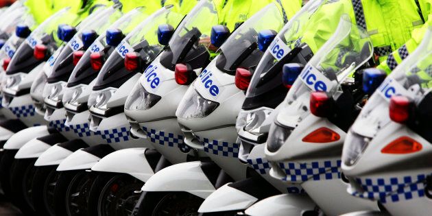 Police officers from NSW and Victoria are making their way to Canberra on motorbikes.