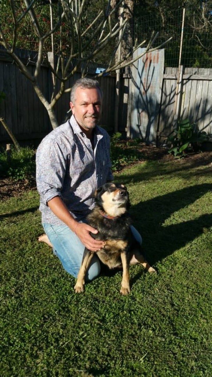 Justin Brow and his $4000 kelpie, Honey.