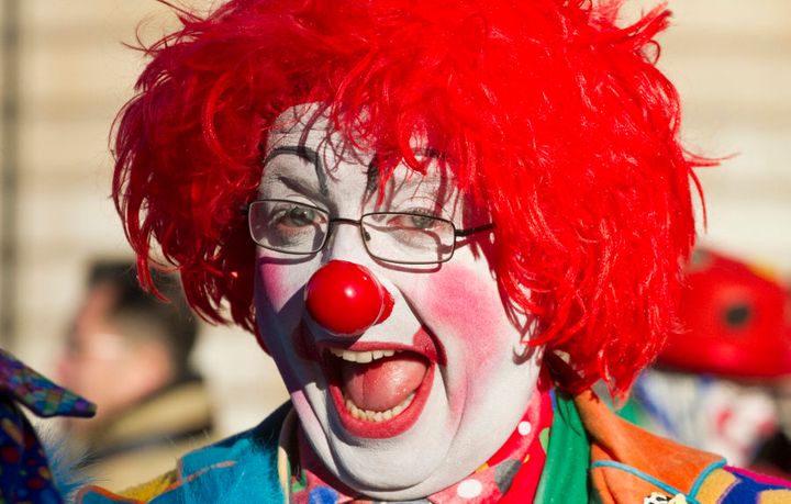 Settle down. This clown is NOT scary. Right?