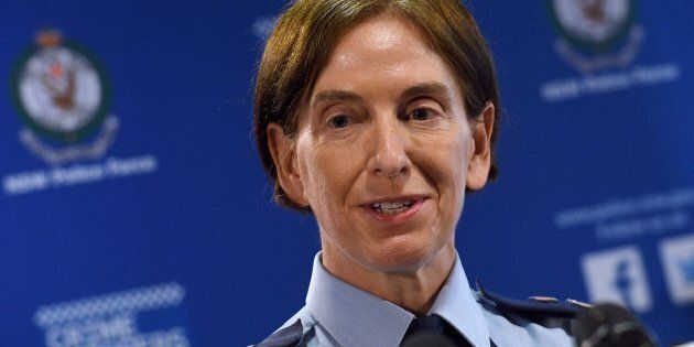 New South Wales Acting Police Commissioner Catherine Burn addresses the media after two 16-year-old boys were charged with terror-related offences in Sydney on October 13, 2016.