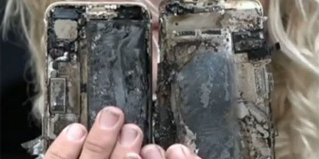 An Aussie surfer's iPhone 7 has reportedly burst into flames and destroyed his car.