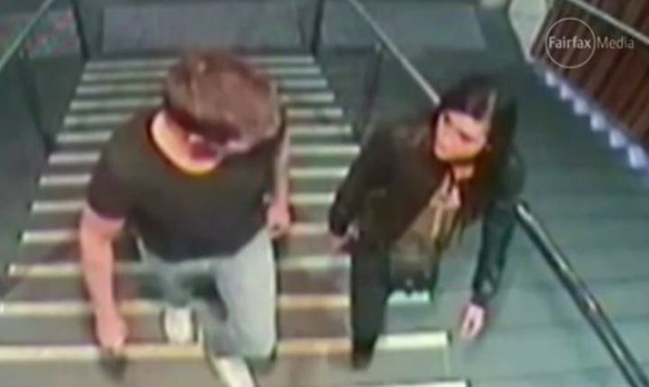 Tostee and Wright on CCTV on the night of her death