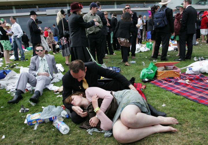 Melbourne Cup racegoers in 2006. Yes, it's been happening for a decade and people are still outraged.