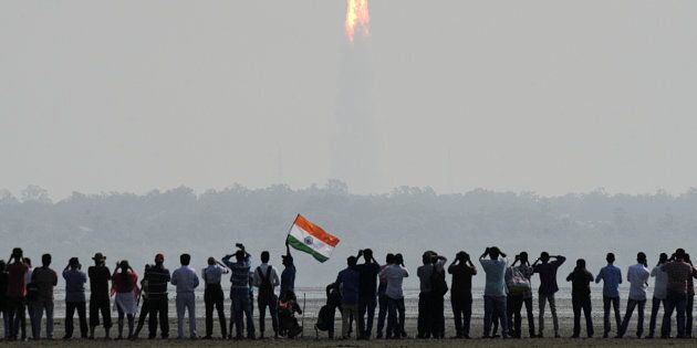 The Indian Space Research Organisation Polar Satellite Launch Vehicle was launched into space on Wednesday.