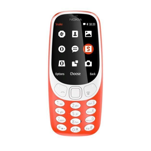 The new and improved 3310 in 'Warm Red.'