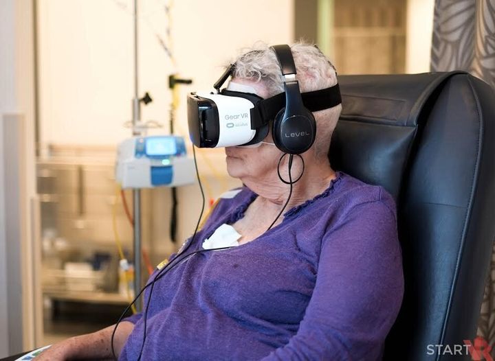 VR allows patients to immerse themselves in an entirely different environment.