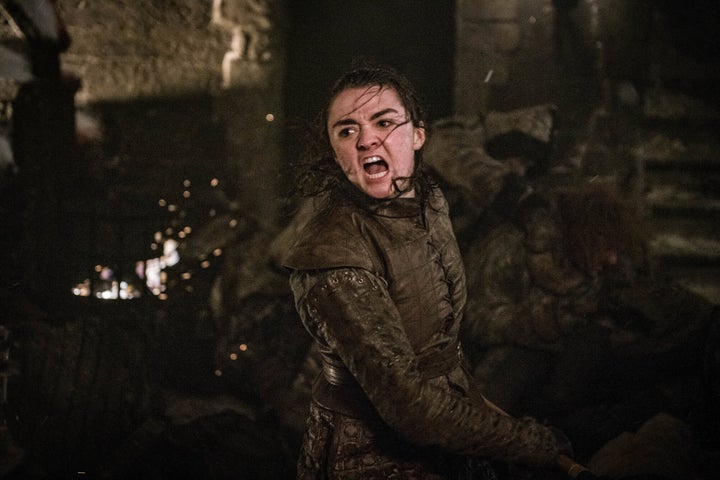 Maisie Williams as Arya Stark in a recent "Game of Thrones" episode. 