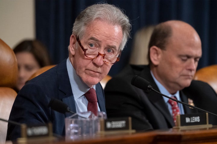 House Ways and Means Committee Chairman Richard Neal (D-Mass.) who is demanding President Donald Trump's tax returns for six years, at a Thursday hearing on taxpayer noncompliance on Capitol Hill.