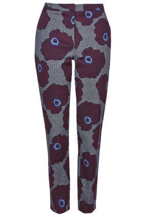 Large Poppy Print Pants