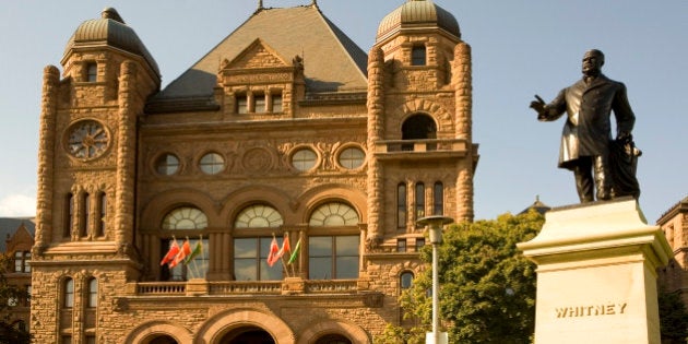 Parliamentary building in Queen's Park, Ontario, Toronto, Canada