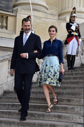 King Felipe Of Spain and Queen Letizia Of Spain On Official Visit In France : Day 1