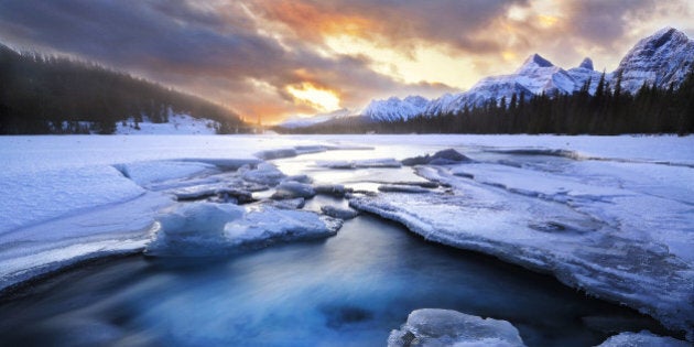 This photo was taken at Jasper national park of Canada.