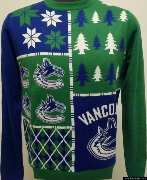 Vancouver Canucks Ugly Christmas Sweaters Are The Miracle Of Merchandise Sales HuffPost British Columbia