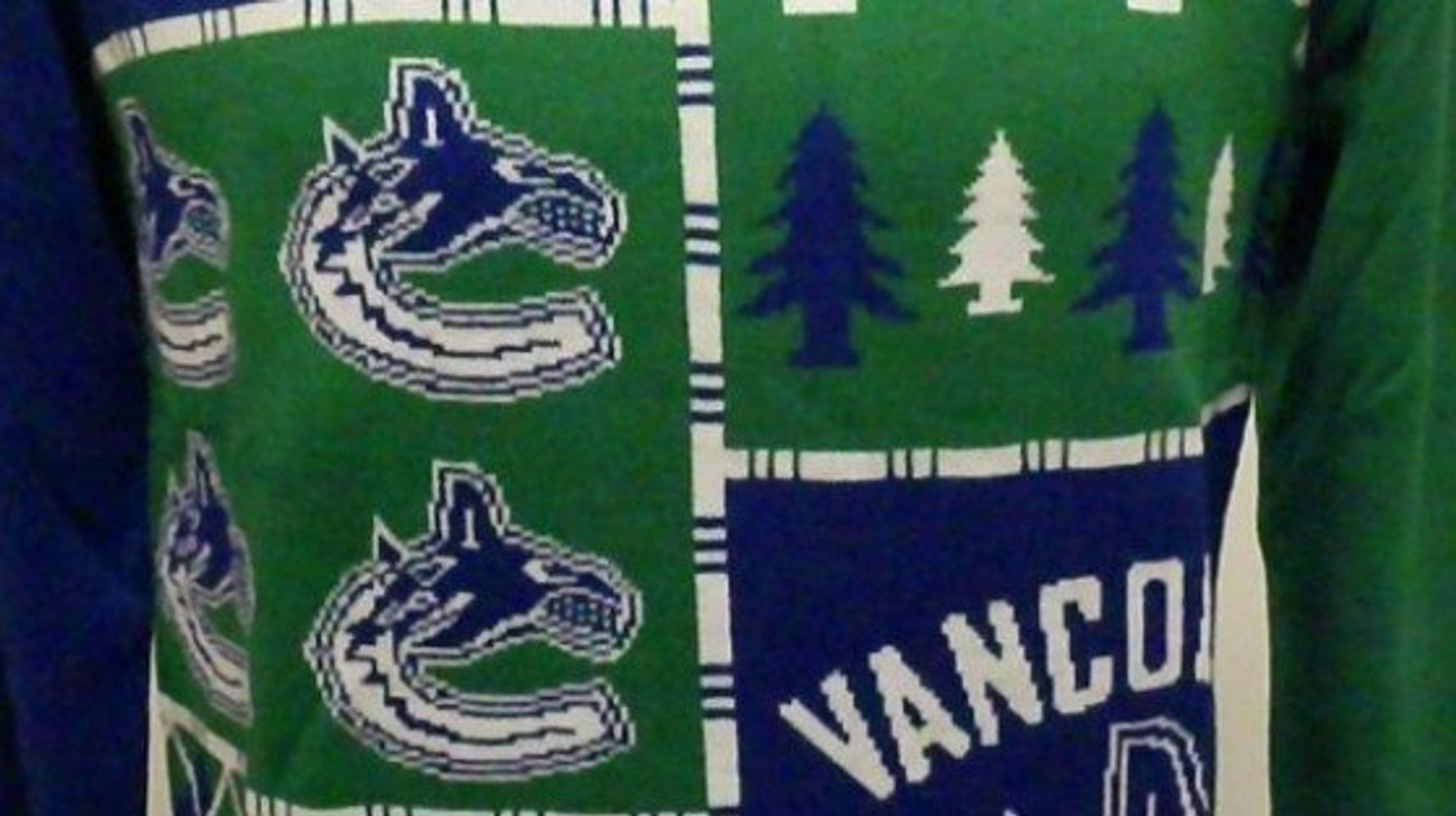 NHL Vancouver Canucks Christmas Ugly Sweater Print Funny Grinch