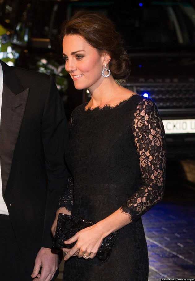 kate middleton black tie dress