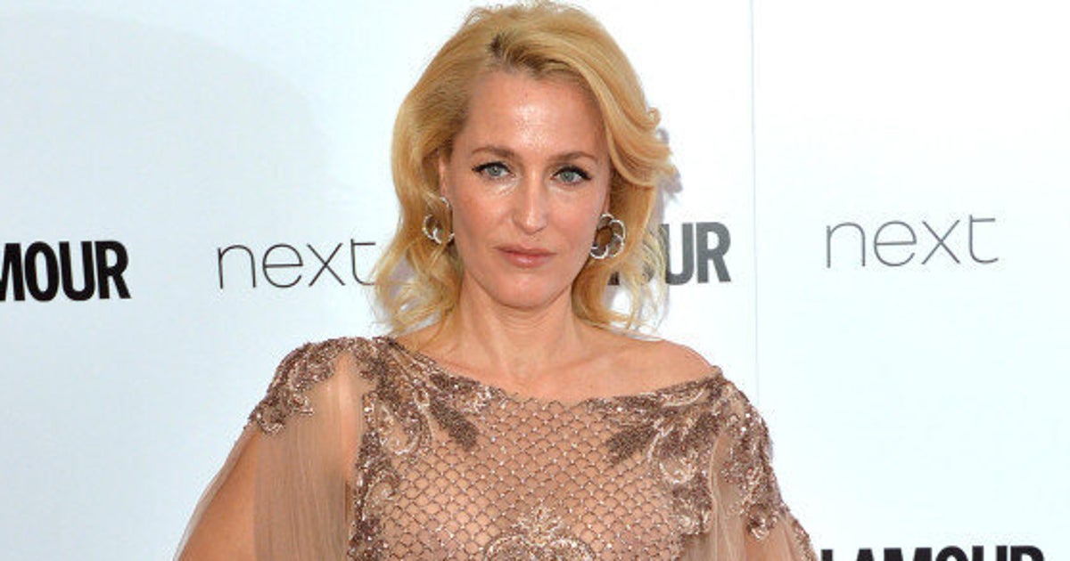 Gillian Anderson Wears Caped Naked Dress At Glamour Women Of The Year
