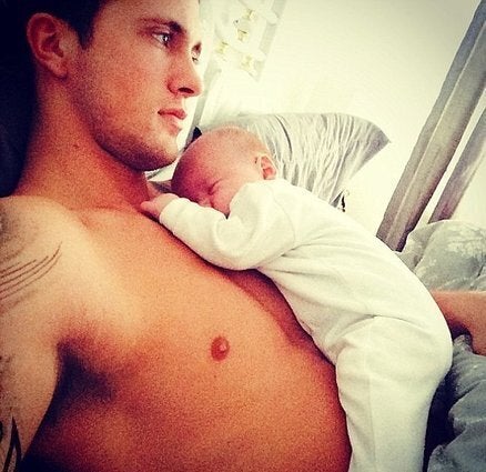 Dan Osborne and son Teddy.