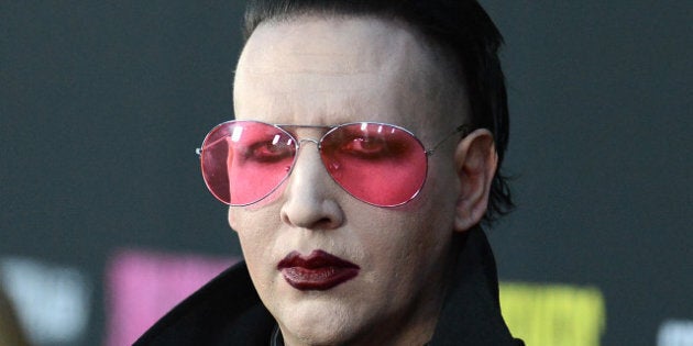 HOLLYWOOD, CA - MARCH 14: Singer Marilyn Manson attends the 'Spring Breakers' premiere at ArcLight Cinemas on March 14, 2013 in Hollywood, California. (Photo by Jason Merritt/Getty Images)