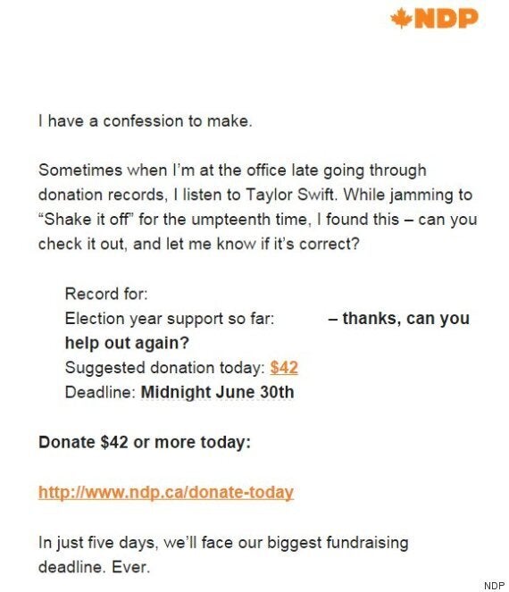 The NDP Tried To Be Cool With Taylor Swift