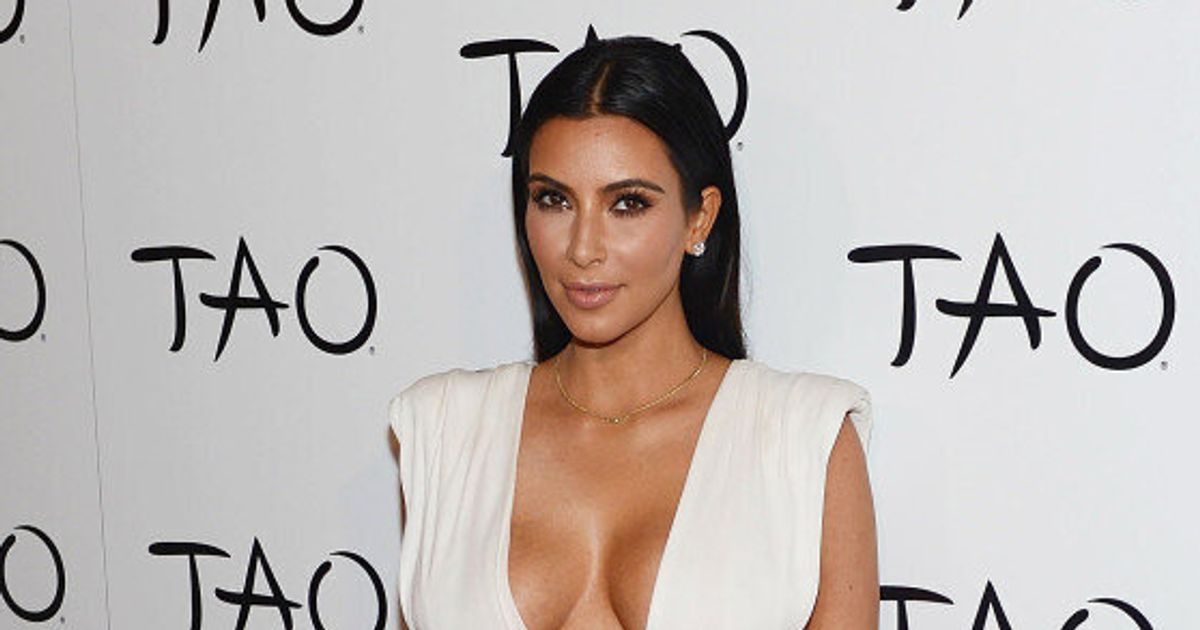 Kim Kardashian's Cleavage Is Front And Centre In Revealing Dress