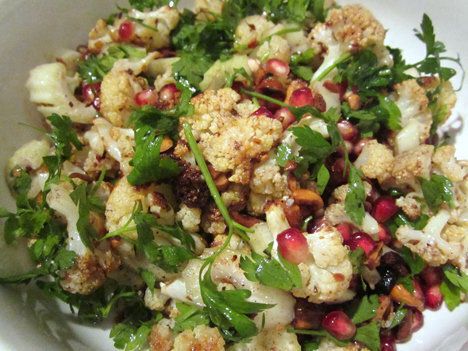 Monday: Roasted Cauliflower, Hazelnut And Pomegranate Seed Salad