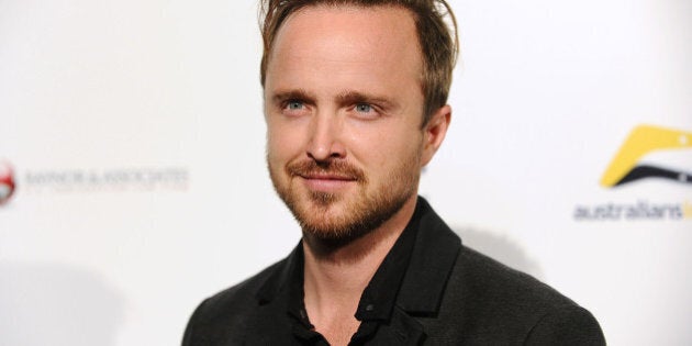 LOS ANGELES, CA - OCTOBER 16: Actor Aaron Paul attends the premiere of 'Felony' at Harmony Gold Theatre on October 16, 2014 in Los Angeles, California. (Photo by Jason LaVeris/FilmMagic)