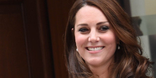 Photo by: KGC-03/STAR MAX/IPx 5/2/15 The Princess of Cambridge is seen outside the Lindo Wing of St. Mary's Hospital with her parents Prince William The Duke of Cambridge and Catherine The Duchess of Cambridge. The Princess was born on Saturday, May 2nd, 2015 at 8:34 AM weighing 8lbs. 3oz. (Star Max/IPX via AP Images)