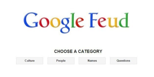 Google Feud is Family Feud with Google autocomplete