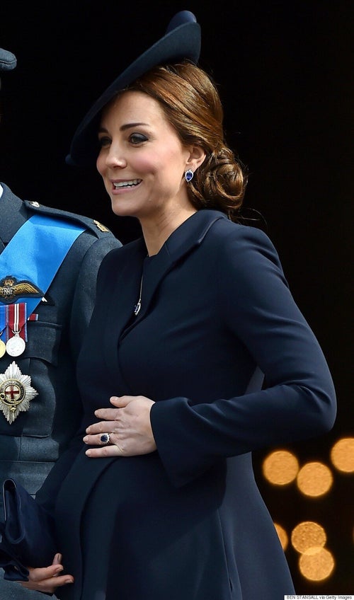 Kate Middleton Looks Chic In Navy At Commemorative Service | HuffPost Style