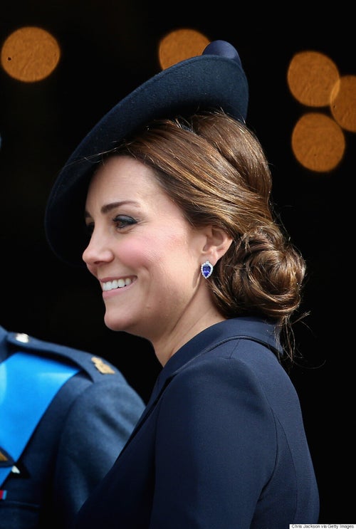 Kate Middleton Looks Chic In Navy At Commemorative Service | HuffPost Style