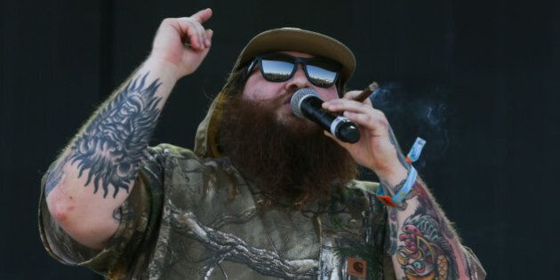 Action Bronson performs at the 2015 Coachella Music and Arts Festival on Friday, April 17, 2015, in Indio, Calif. (Photo by Rich Fury/Invision/AP)