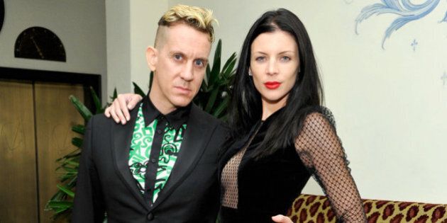 LOS ANGELES, CA - JANUARY 09: Fashion designer Jeremy Scott and model Liberty Ross attend the W Magazine celebration of The 'Best Performances' Portfolio and The Golden Globes with Cadillac and Dom Perignon at Chateau Marmont on January 9, 2014 in Los Angeles, California. (Photo by John Sciulli/Getty Images for W Magazine)