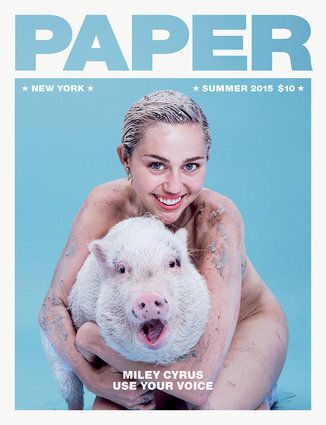 Miley Cyrus poses for Paper Magazine