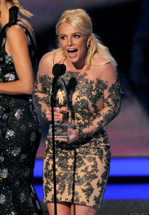 Britney Spears People's Choice Awards 2014: Singer Looks Fab In Nude Dress  (VIDEO, PHOTOS) | HuffPost Style