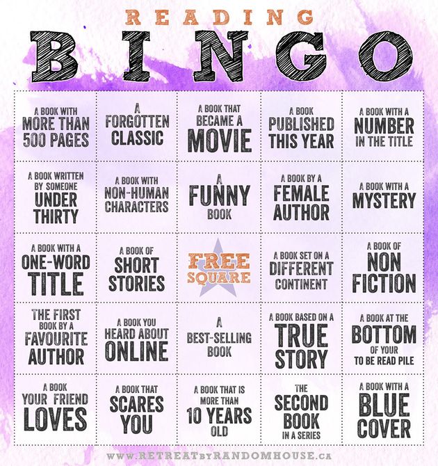 Reading Bingo Challenge
