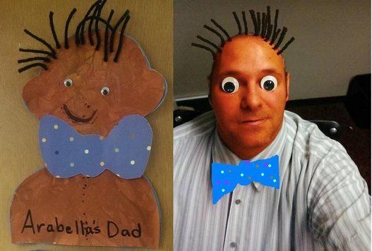 "My daughter did a portrait of me for Father's Day."