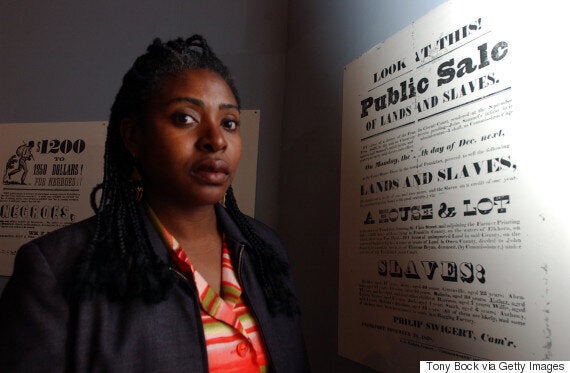 Historian Afua Cooper at an opening of a black history exhibition at Black Creek Pioneer Village in 2003. (Photo: Getty)