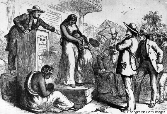 A slave auction in America. (Photo: Getty)