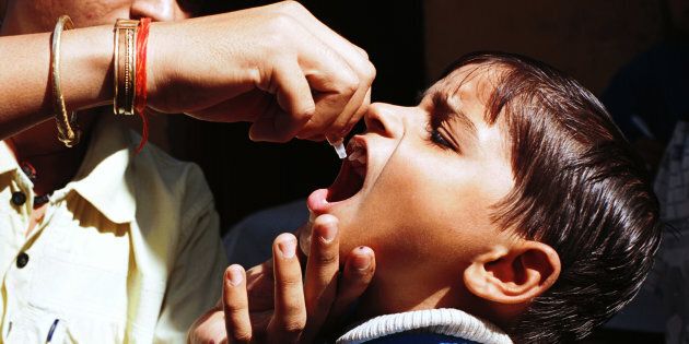 The Indian government plans to eradicate the disease of polio through nationwide efforts. (Photo by Pallava Bagla/Corbis via Getty Images)