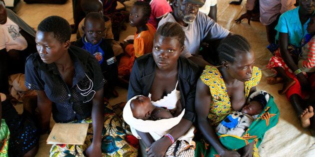 South Sudanese refugees wait for medical care in a health centre at the Palabek Refugee Settlement Camp in Lamwo district, Uganda June 16, 2017. (REUTERS/James Akena)