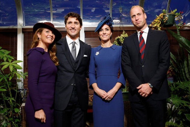 Prince William, and Catherine, Duchess of Cambridge, pose for a photo with Canada's Prime Minister Justin Trudeau and his wife Sophie Gregoire Trudeau at the start of a meeting in Victoria, British Columbia, Canada, September 24, 2016. REUTERS/Chris Wattie TPX IMAGES OF THE DAY